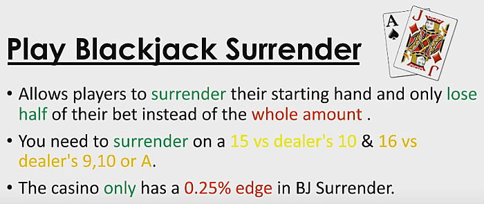 Blackjack Surrender (online blackjack game)